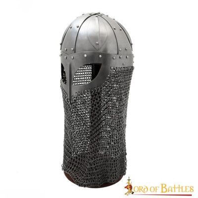 Casco Viking Spectacle con cuota de malla Camail calibre 16  - 2