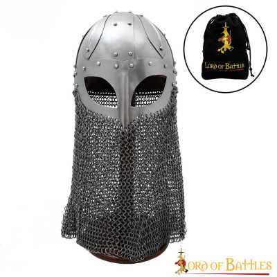 Viking Spectacle helmet with mesh quota Butted Camail caliber 16  - 6