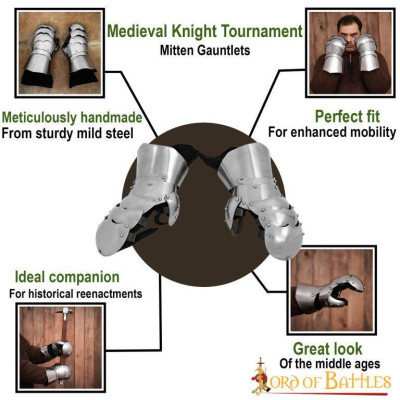 Gauntlets Medieval Knight Tournament Mitten Gauntlets Calibre 16  - 5
