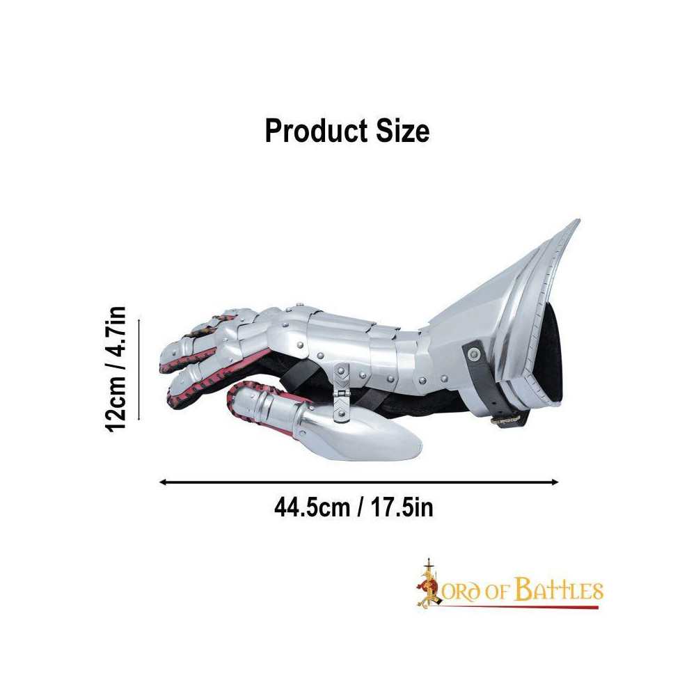 Guanti di cavalieri fantasy medievali calibro 16mm - 4