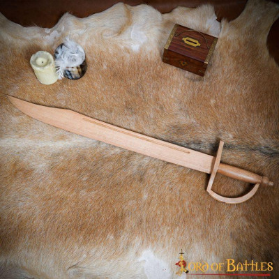 Espada de treinamento funcional de madeira feita à mão pirata  - 2