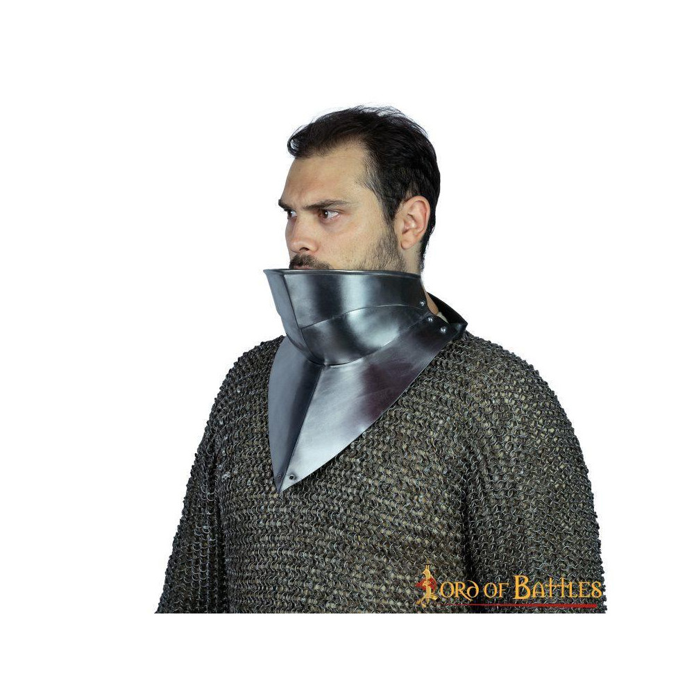 Gorget medieval do século 15 com bevor calibre 16  - 6