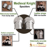 Hombreras de caballeros medievales Armadura funcional de hombro calibre funcional 16  - 7