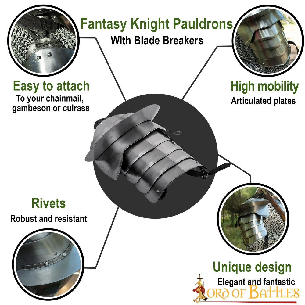 Épaulières Fantasy Knight avec calibre Blade Breakers 18  - 6
