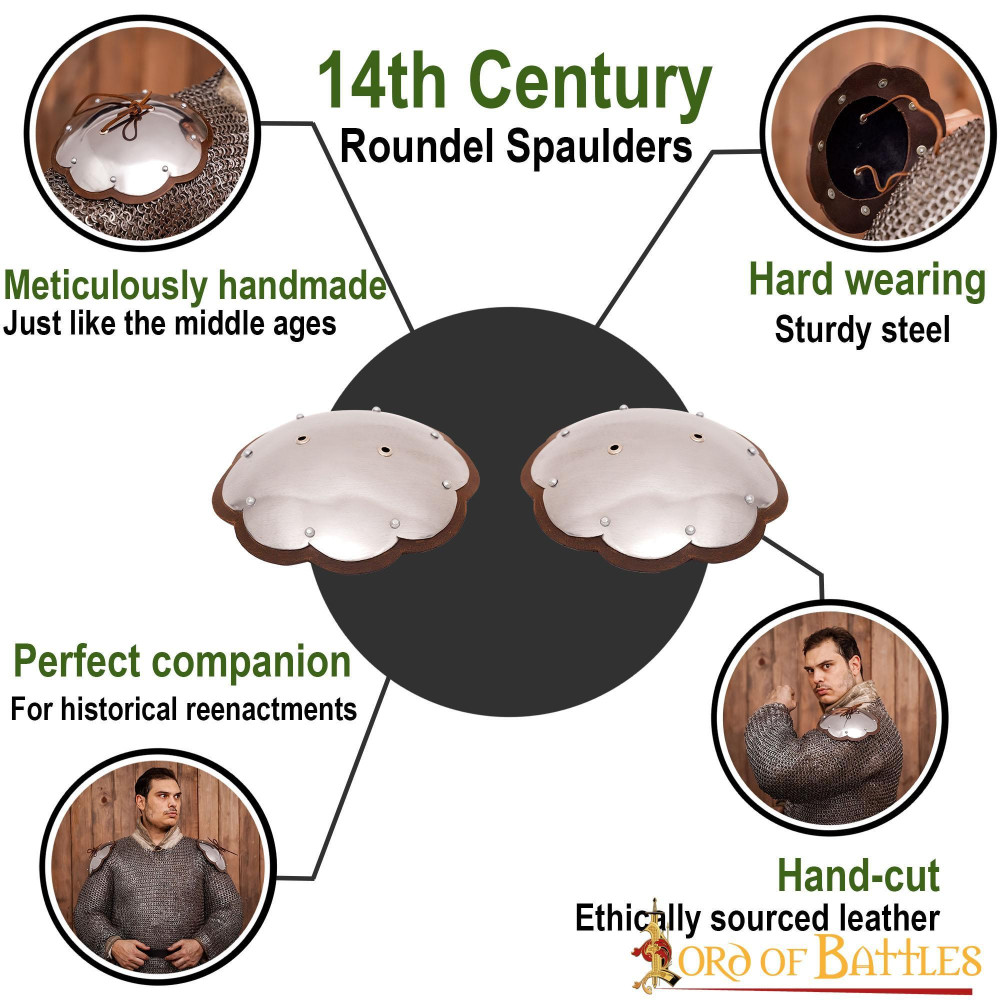 Hombreras guerrero medieval (Pareja)  - 6