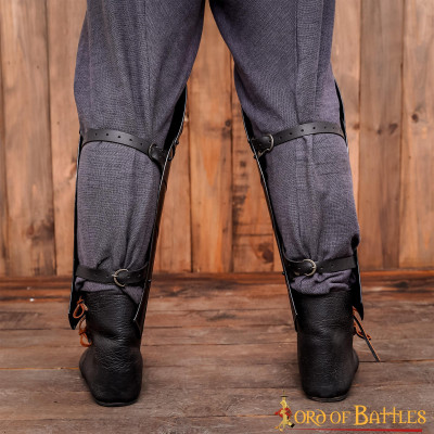 Grevas Dark Knight in acciaio con Poleyns / Knee Cops Calibro 18 - 5