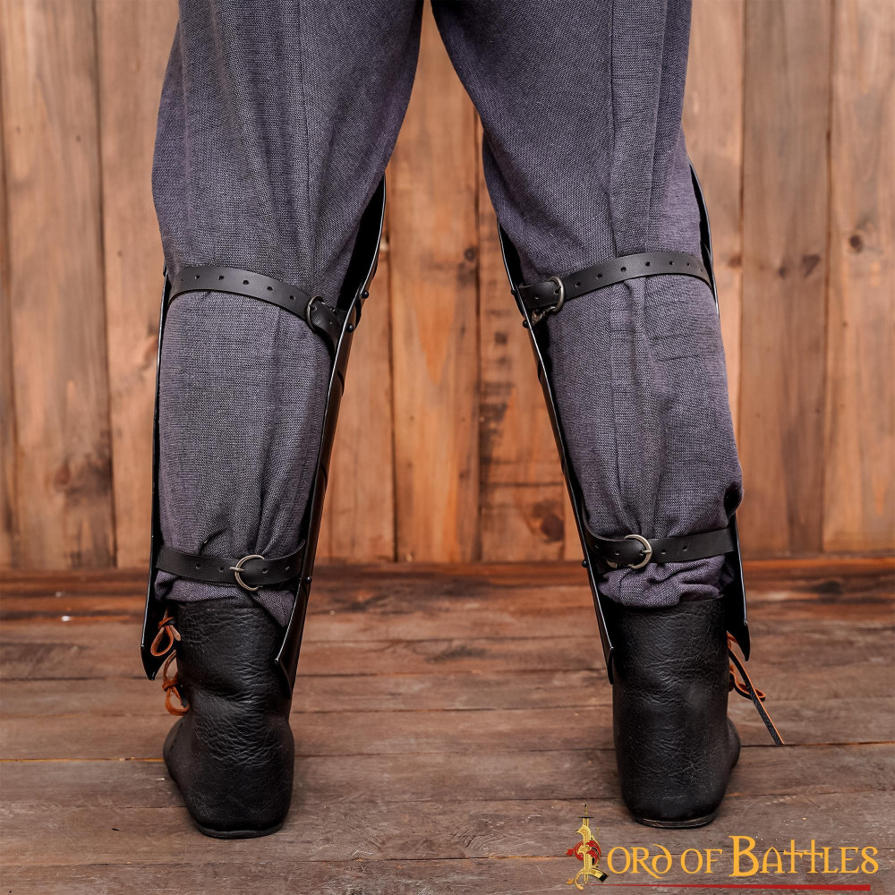 Grevas Dark Knight in acciaio con Poleyns / Knee Cops Calibro 18 - 5