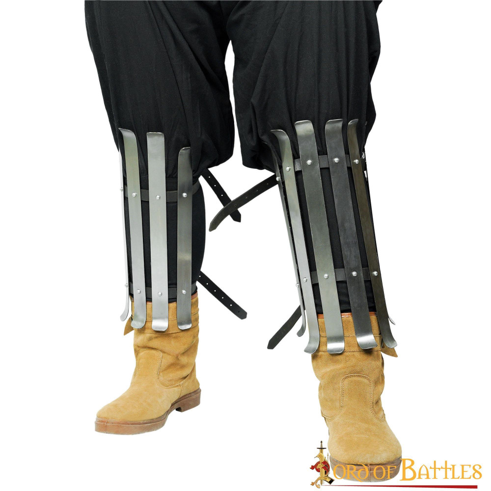 Viking Splinted Greaves Acero Grevas Calibre 16mm  - 3