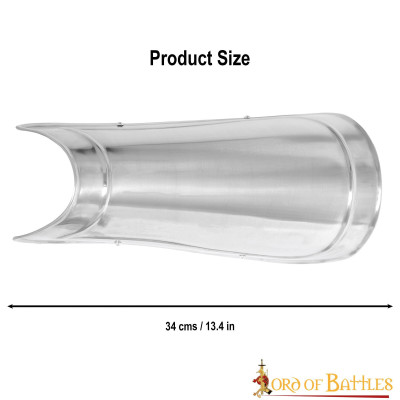 Steel greaves Medieval Fantasy Plain Greaves Armor LARP caliber 18  - 3
