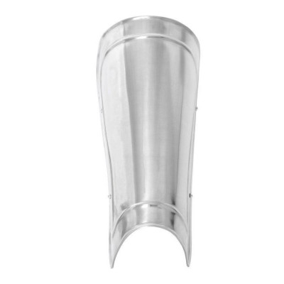Chicharrones de acero Medieval Fantasy Plain Greaves Armor LARP calibre 18  - 8