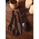 Ensemble de couverts forgés à la main avec sac à main  - 2