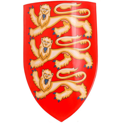 Escudo de Aço Decorativo Rei Ricardo Coração de Leão Brasão Real  - 5