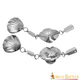 Medieval chains of the fifteenth century with real leather cords caliber 18  - 1