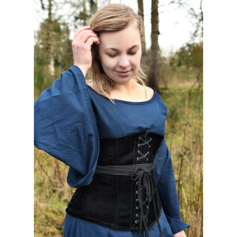 Corset de veludo, preto  - 3