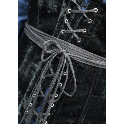 Corset de veludo, preto  - 6