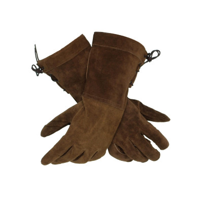Gants en cuir, daim marron  - 1