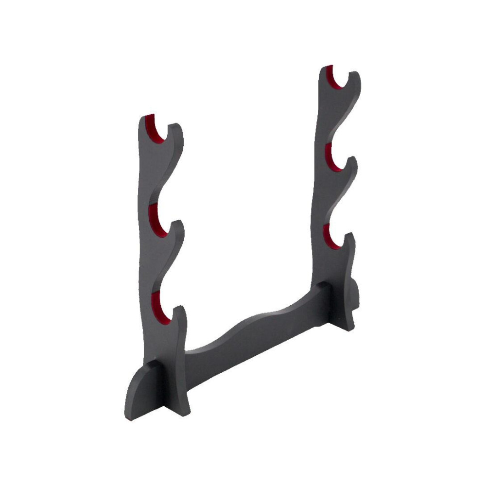 Suporte para três Katanas em madeira preta  - 1