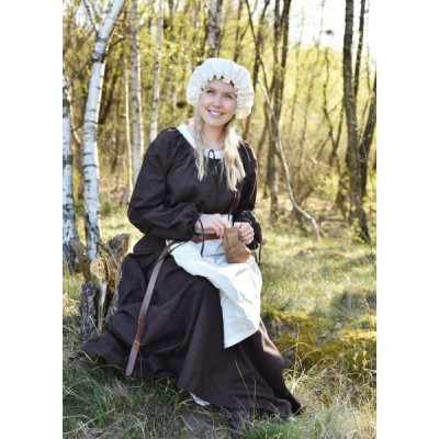 Vestido Medieval Ana, castanho  - 4