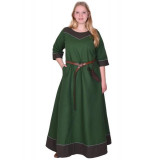 Medieval Dress Gesine, Canvas, Green  - 2