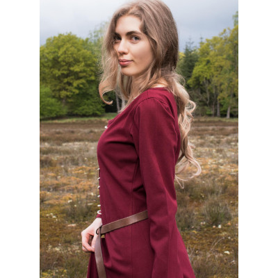 Vestido Cotehardie Ava medieval, vinho tinto  - 2