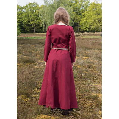 Vestido Cotehardie Ava medieval, vinho tinto  - 3
