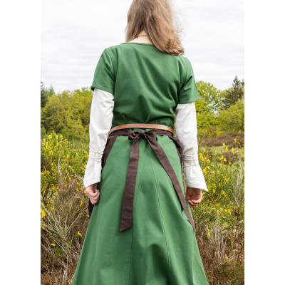 Vestido medieval Cotehardie Ava, verde  - 3