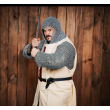 Cappuccio medievale e camicia manica lunga,, DI 10mm, zincato - 1