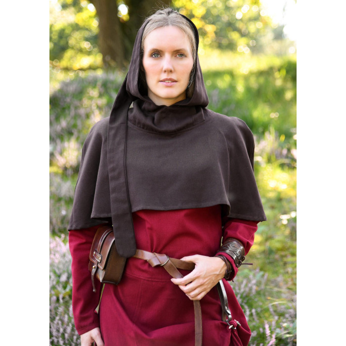 Capuz Liripipe Gugel pontiagudo, castanho  - 1