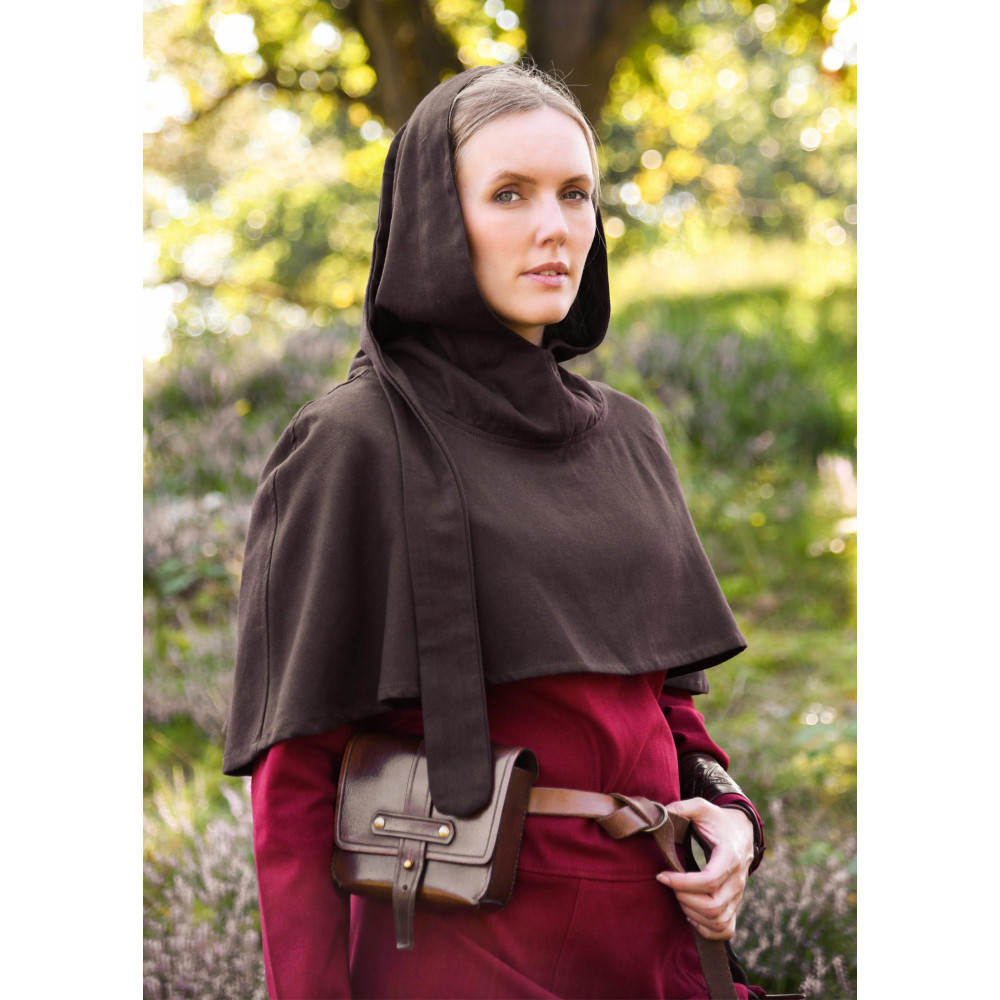 Capuchon pointu Liripipe Gugel, brun  - 2