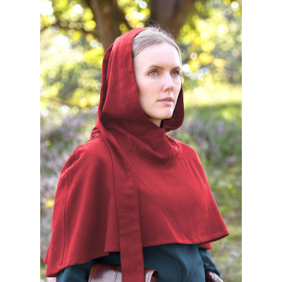 Hood Liripipe Gugel pointed, bordeaux  - 1