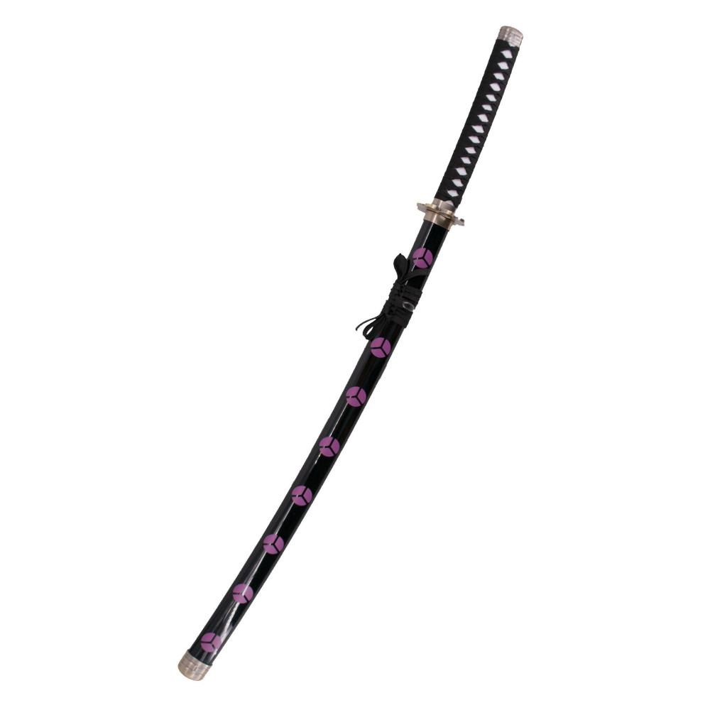 Katana Shusui de Zoro de One Piece réplica não oficial de lâmina de bambu preta  - 1