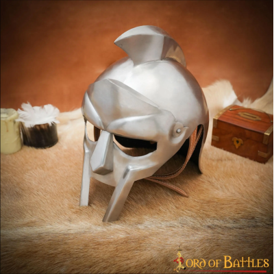 Legendary steel gladiator helmet "Maximus" with leather lining  - 1