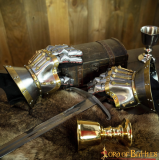 Luvas medievais do barão do século XIV com ampulheta de calibre 16  - 2