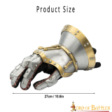 Gants médiévaux du baron du XIVe siècle avec sablier de calibre 16  - 3