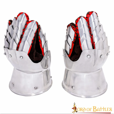 Medieval fantasy hourglass gloves  - 1