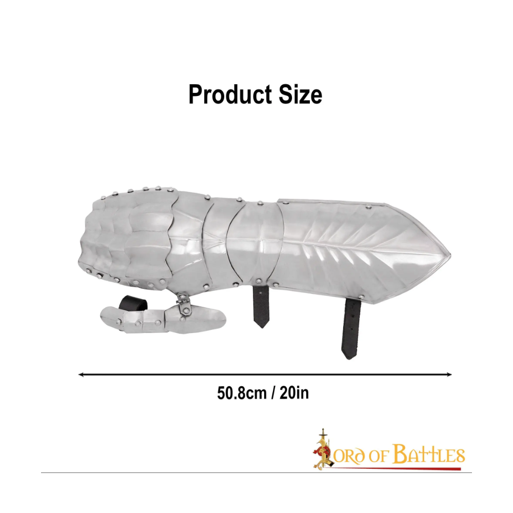 Guanti cavallereschi gotici tardo medievali calibro 16  - 1