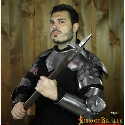 Set di armature tardo medievali con imbracature calibro 16 e imbracature da braccio  - 3