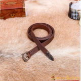 Ceinture en cuir viking ornée avec boucle et capuche en laiton antique  - 3