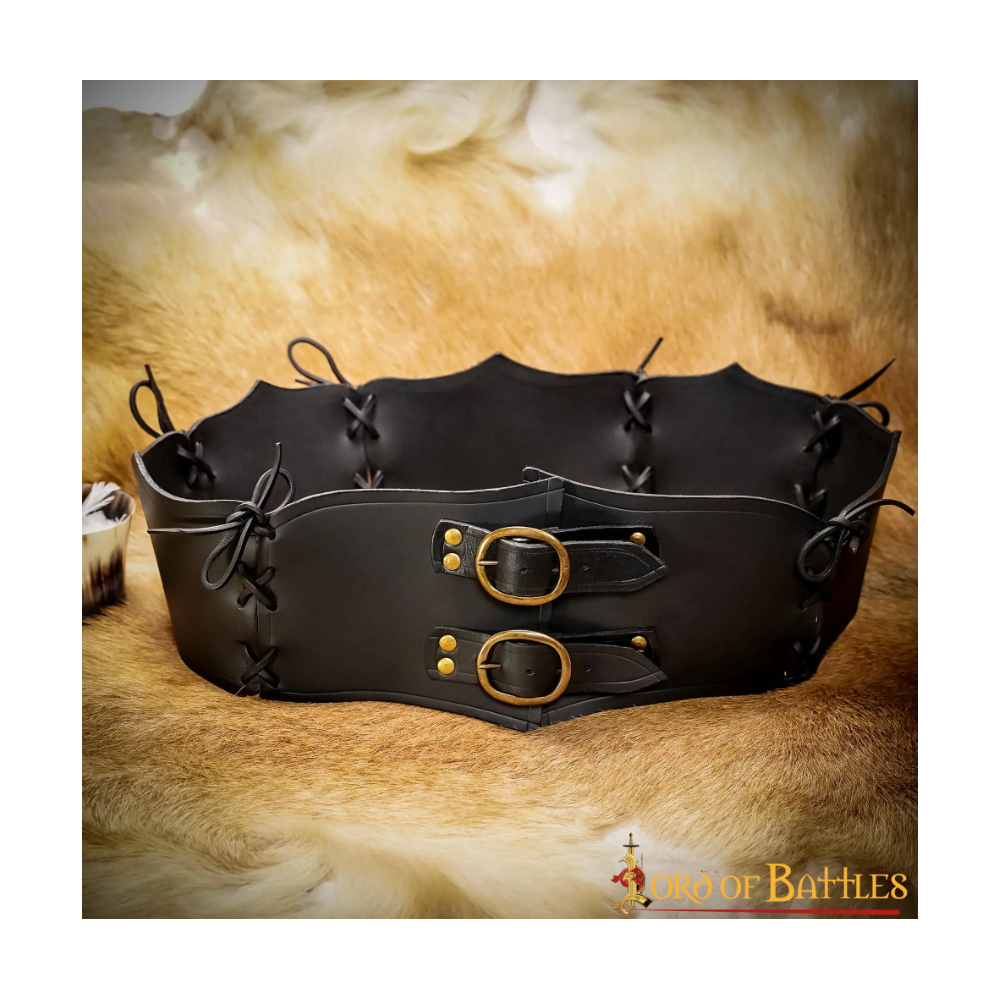 Cinto de guerreiro Viking feito à mão em couro genuíno  - 1