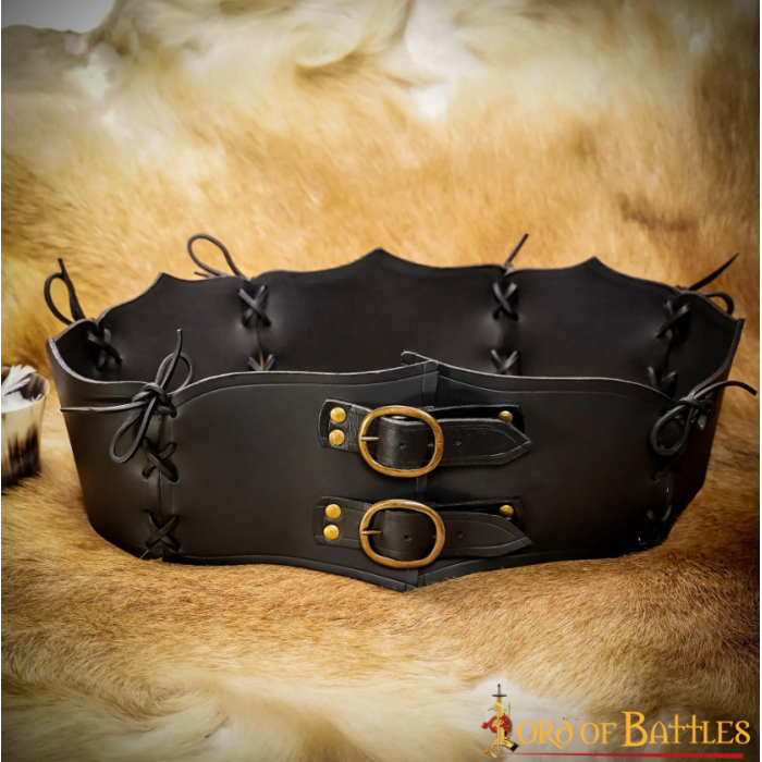 Ceinture de guerrier viking faite à la main en cuir véritable  - 1