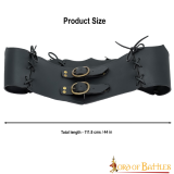 Cinto de guerreiro Viking feito à mão em couro genuíno  - 2