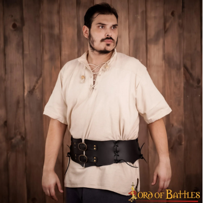 Cinto de guerreiro Viking feito à mão em couro genuíno  - 3