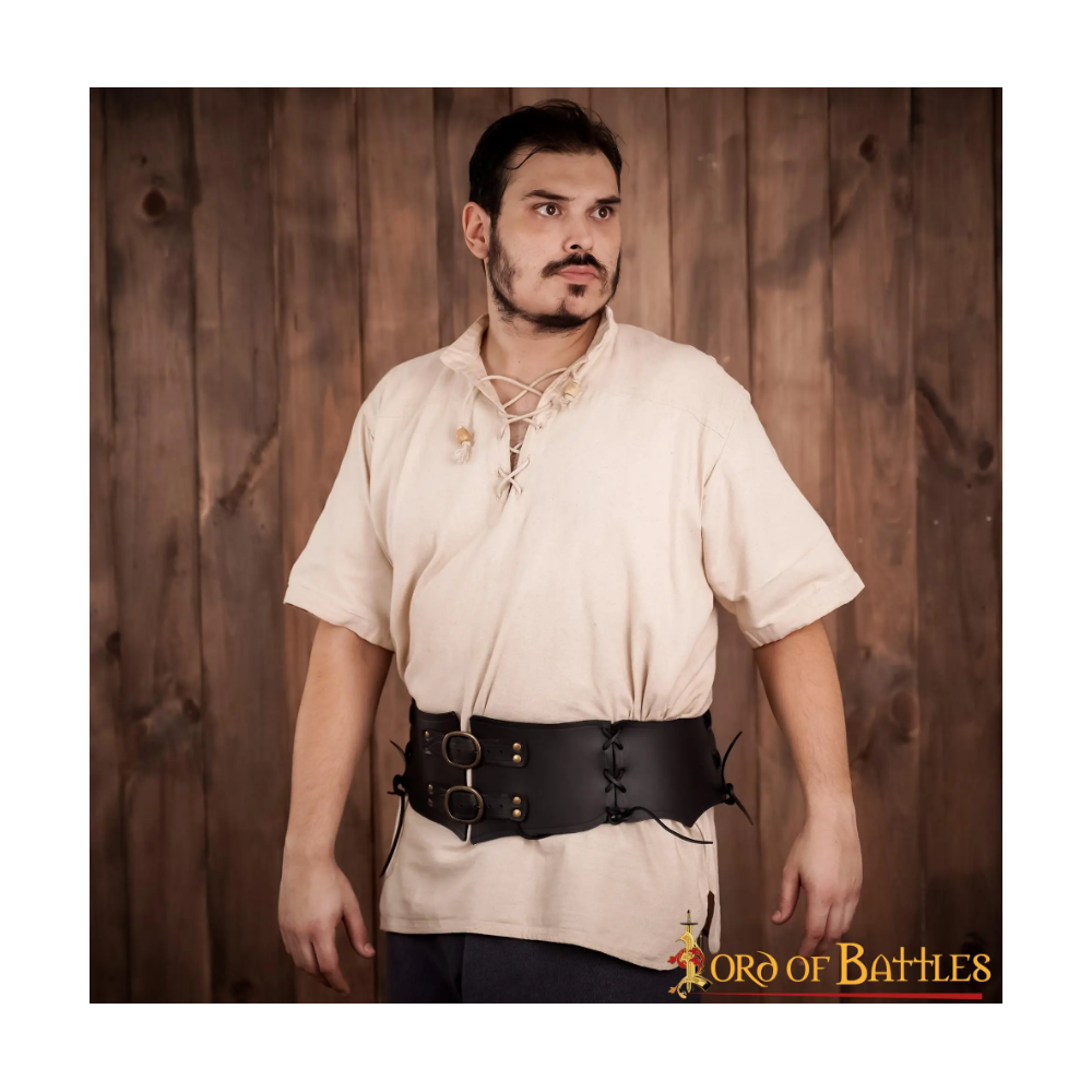 Cinto de guerreiro Viking feito à mão em couro genuíno  - 3