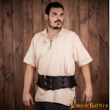 Handmade Viking warrior belt in genuine leather  - 3