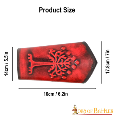 Brazaletes de cuero genuino con motivo de árbol en relieve  - 2