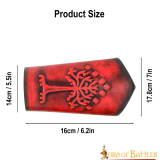 Brazaletes de cuero genuino con motivo de árbol en relieve  - 2