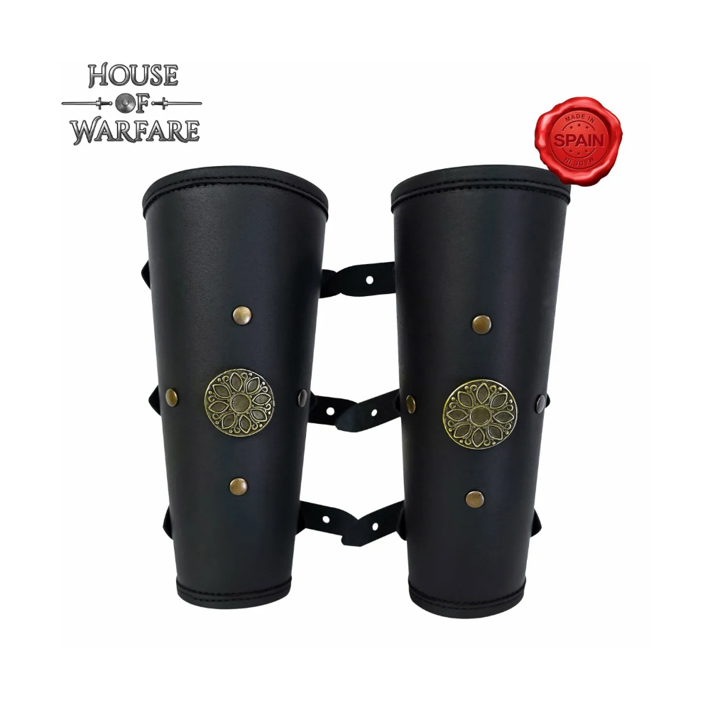 Brazaletes de cuero de guerrero de fantasía  - 1