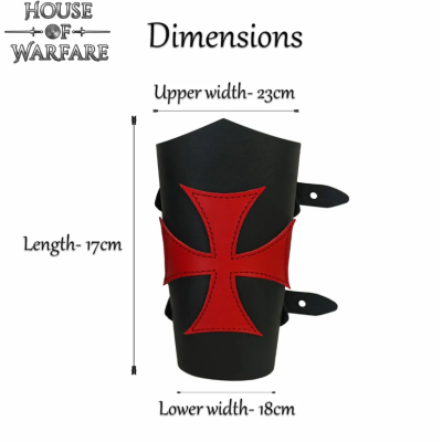 Braçadeiras de couro "O guerreiro cruzado"  - 2