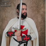 Braçadeiras de couro "O guerreiro cruzado"  - 3