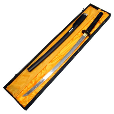 KATANA DECORATIVA NERA IN SCATOLA DI LEGNO  - 1